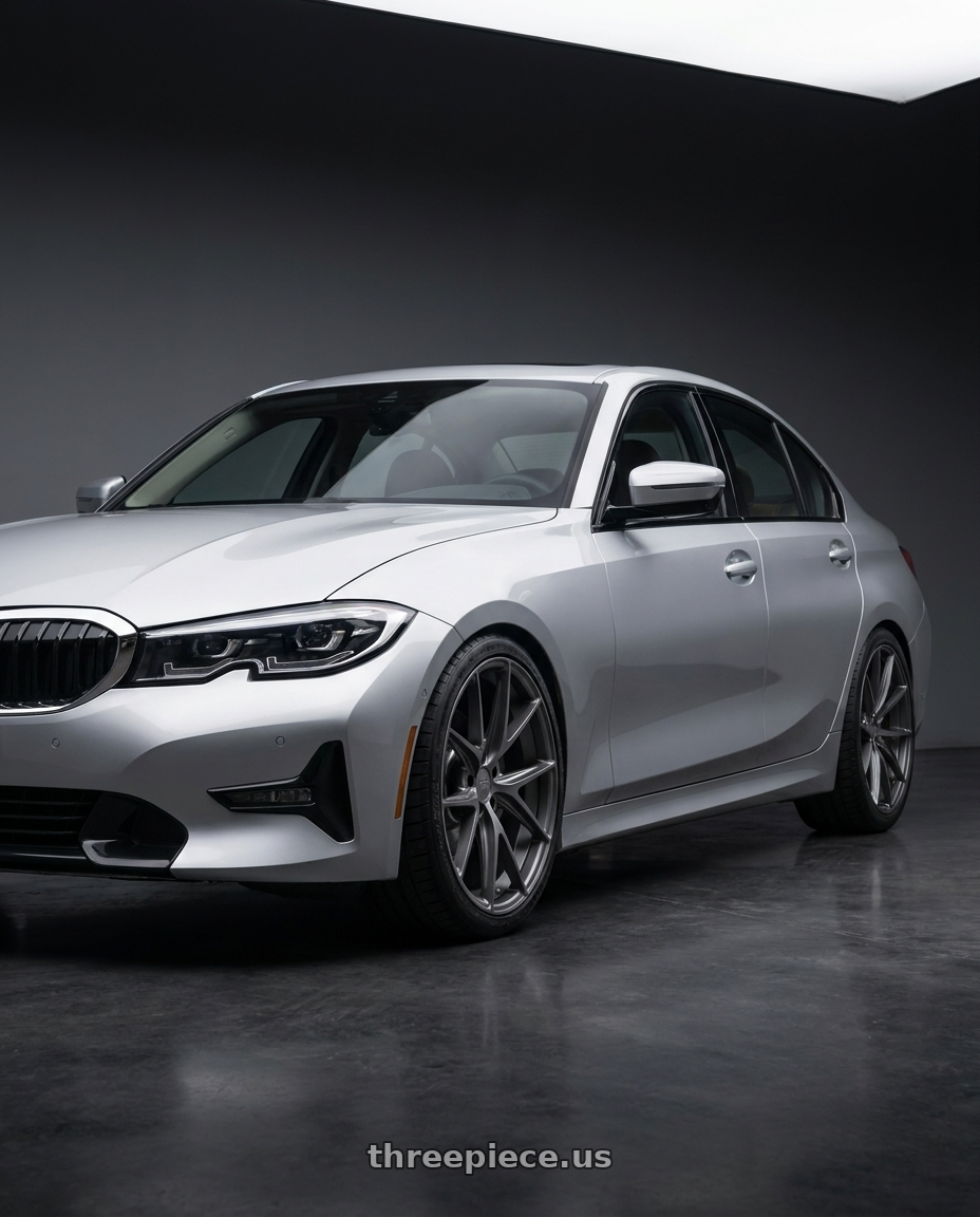 2023 BMW 3 Series G20 with Niche 1PC M116 MISANO 5X112 19X8.5 +42 MATTE GUN METAL wheels