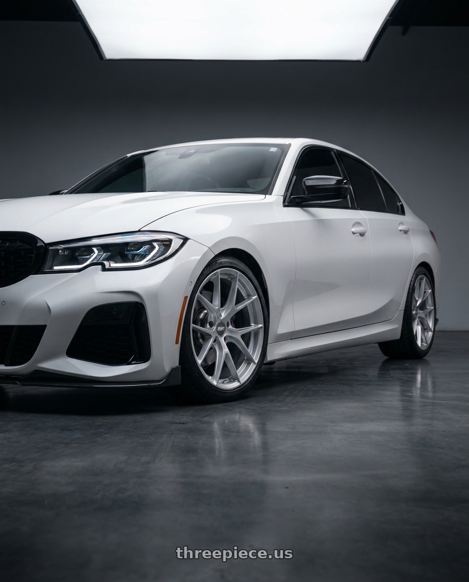 2020 bmw m340i with ESR Wheels FORGETECH SERIES RF2 5x112 18x9.5 +35 Hyper Silver wheels