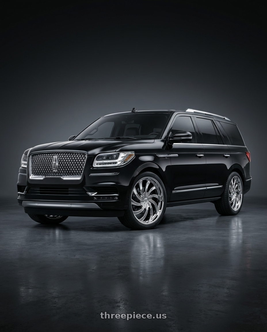 2025 Lincoln Navigator Black Label with ECLIPSE 104 6X135/6X139.7 24x9.5 +25 CHROME wheels