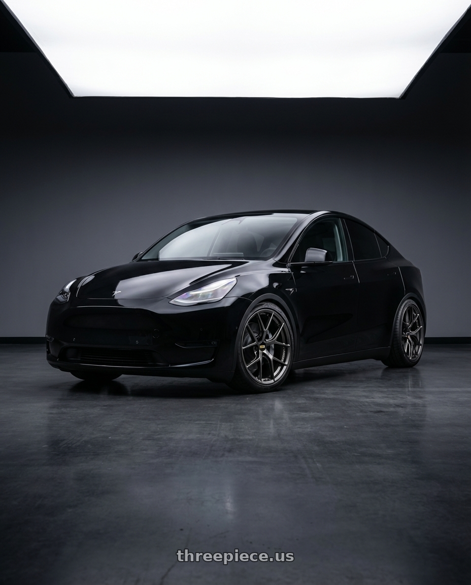 2026 Tesla Model Y Juniper, Diamond Black Metallic with BBS FI-R 5x112 20x11.5+40 Diamond Black wheels