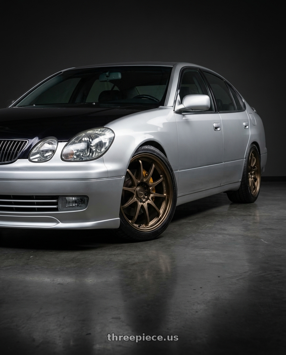 2000 LEXUS GS300 with Volk Racing CE28N-PLUS 5x114.3 18x10.5 +15 SHINING BRONZE METAL wheels