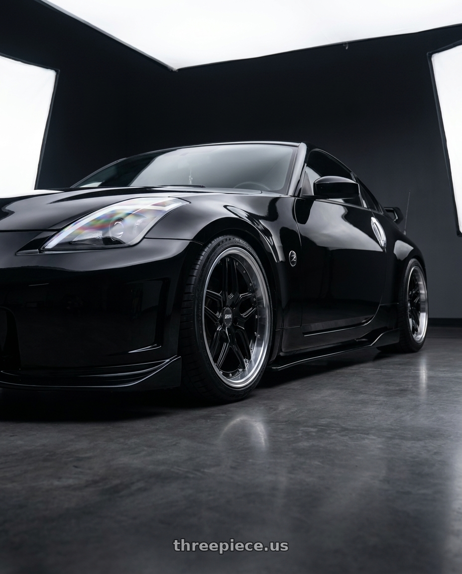 2003 Nissan 350z with ESR Wheels CS15.2 5x114.3 19x9.5 +35 Gloss Black wheels