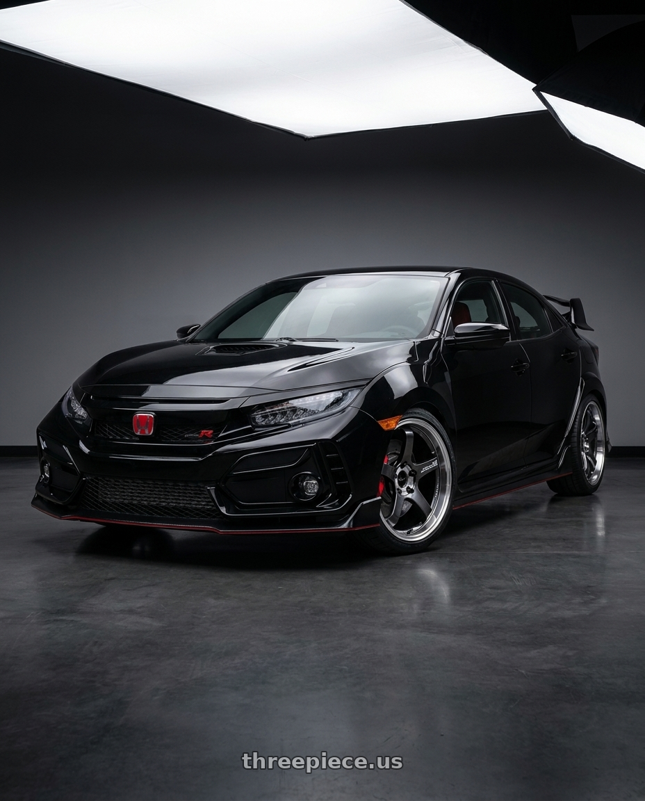 2021 honda civic type r with Advan Racing GT BEYOND-R 5x120 18x9.5 +45 DIAMOND CUT & DARK PLATINUM BLACK wheels