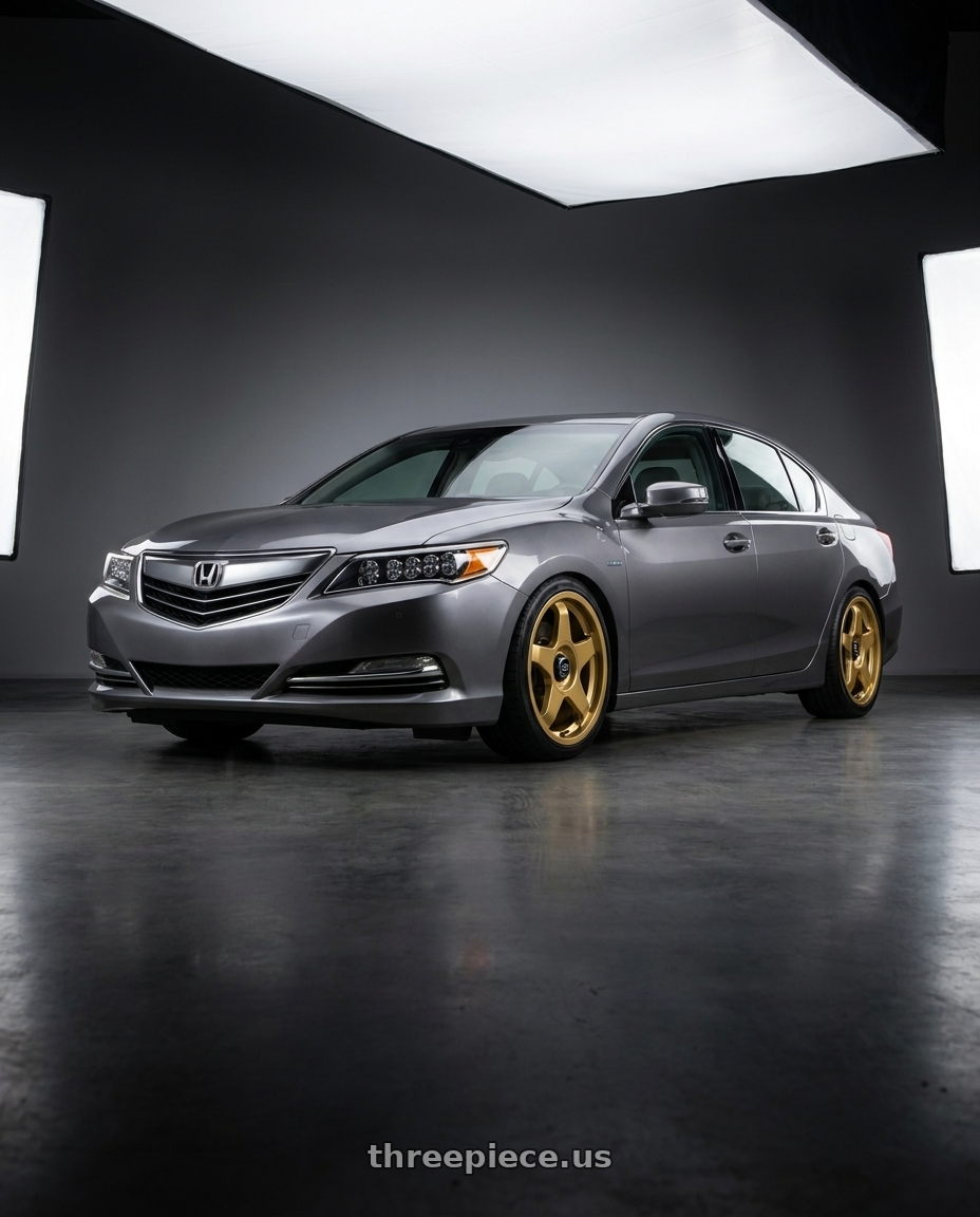 2015 Honda Legend 35 Sport Hybrid Sh Awd with fifteen52 CHICANE 5x112 / 5x120 18x8.5 +35 GOLD (GLOSS GOLD) wheels