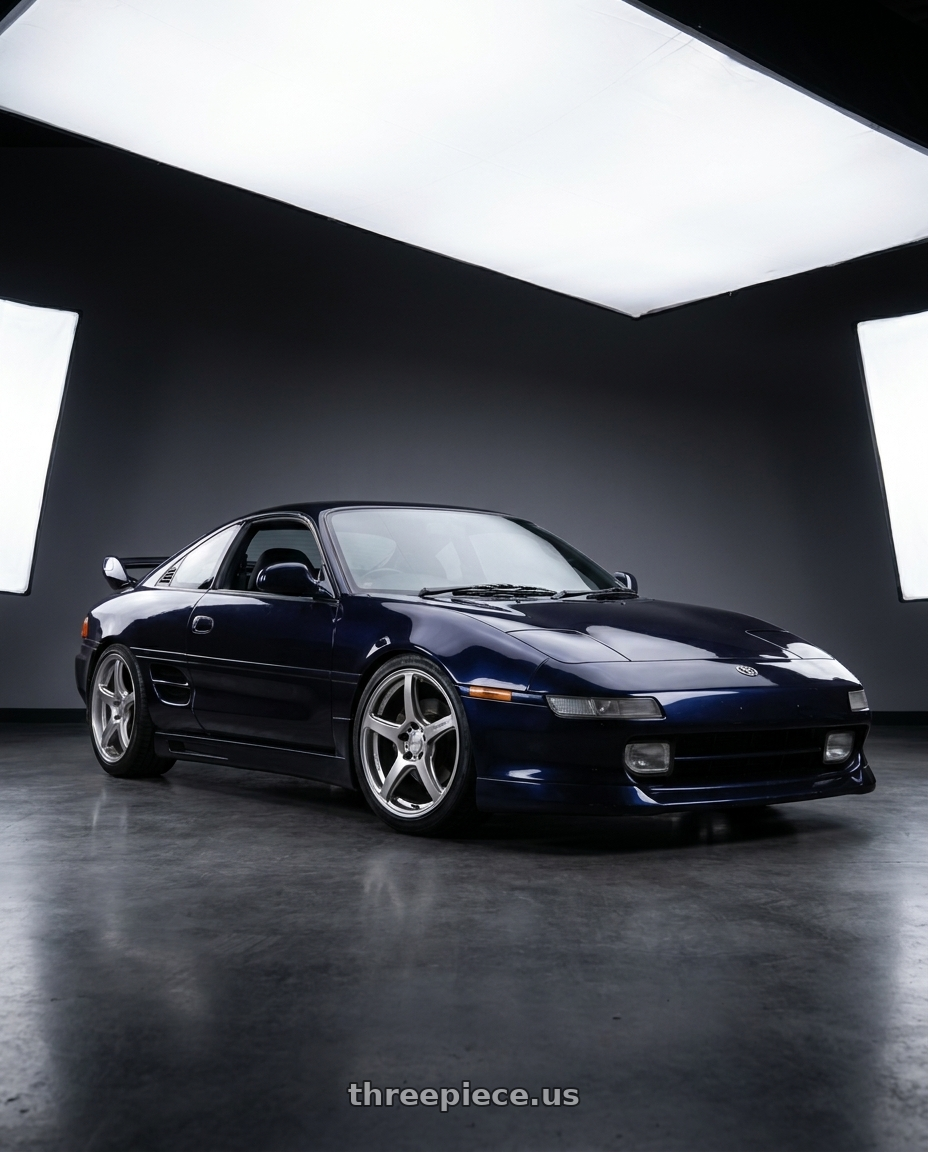 1998 Toyota MR2 with Work Emotion T5r 5x114.3 18x8.5 +35 Glow Silver wheels