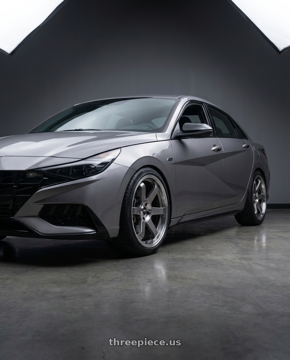 2023 Hyundai Elantra n line with MST Wheels MT01 5x114.3 18x8.5 +35 Gunmetal W/machined Lip wheels