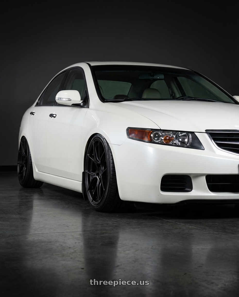 2005 Acura tsx with Aodhan AH-11 5x112 18x8.5+35 Matte Black wheels