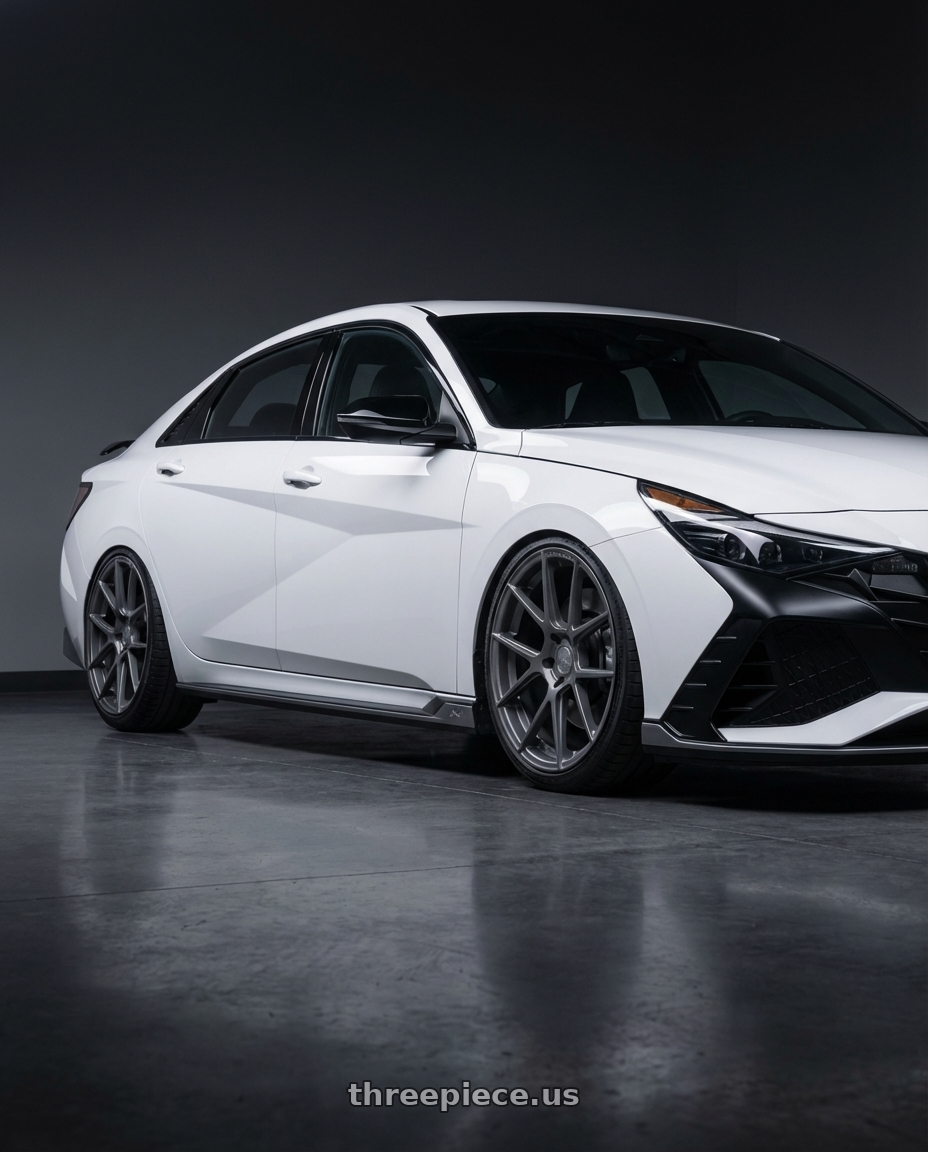 2024 Hyundai Elantra N with Avant Garde Wheels M510 5X114.3 19x9.5 +40 Dolphin Grey wheels