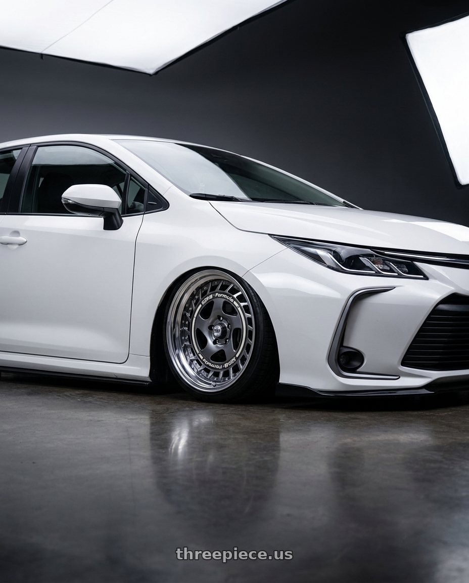 2022 Toyota altis with FORMULA AERO SPOKE 5X100 18X9.5+0 HP Disk Titan Silver wheels