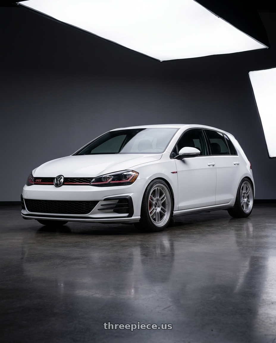 2021 Volkswagen GTI S with Enkei RPF1 5x112 18x7.5+48 Silver wheels