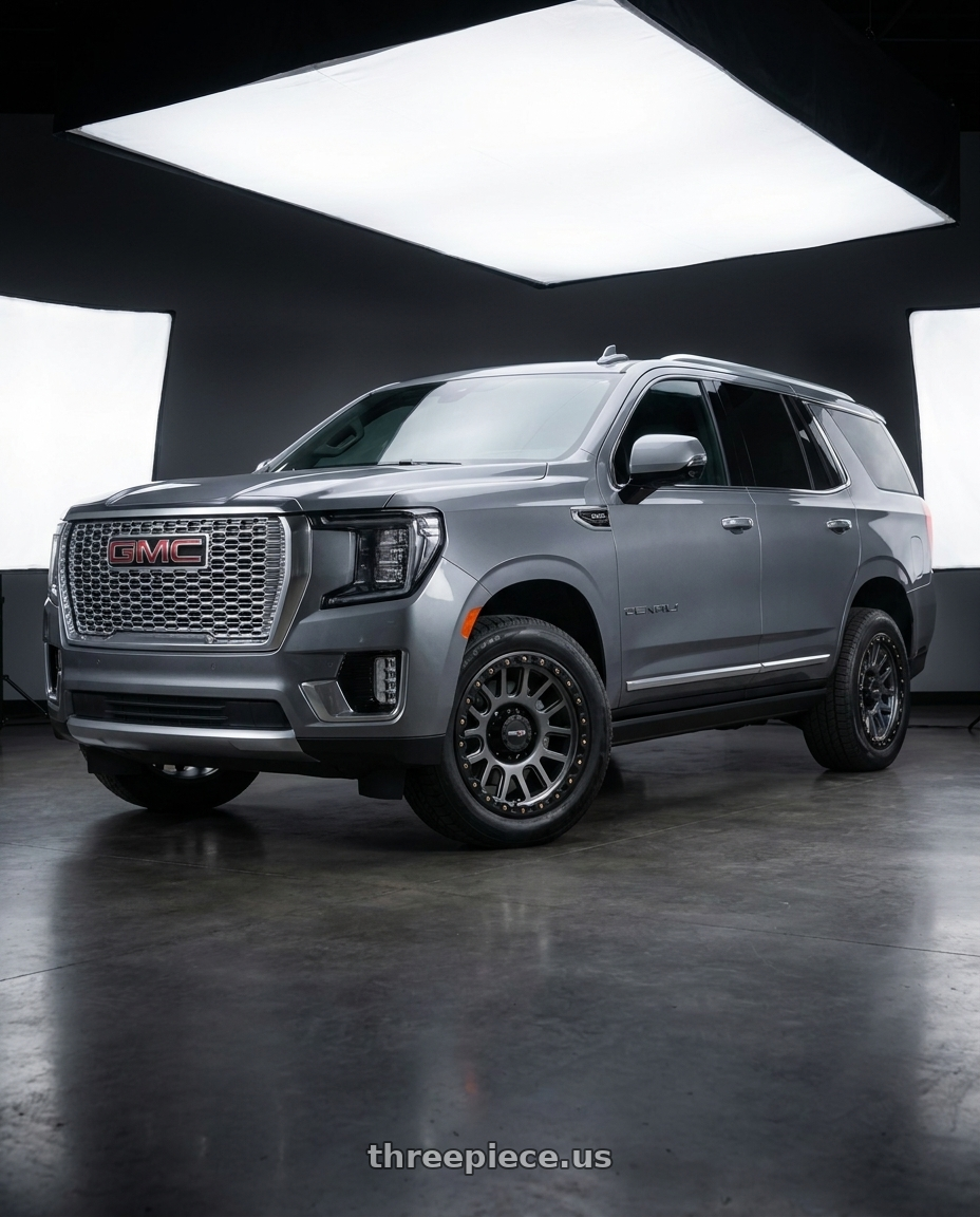 2021 GMC Yukon Denali with Vision Off-Road 111 Nemesis 6x139.7 20x9+12 Gunmetal wheels