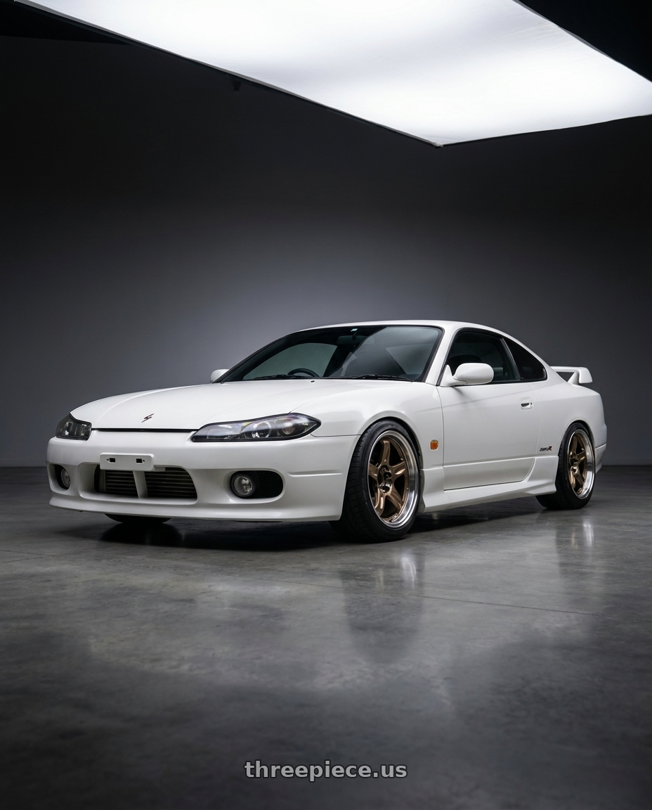2001 Nissan s15 spec R with Volk Racing 21C SPEC-SR 5x114.3 18x9.5 +20 SHINING BRONZE METAL wheels
