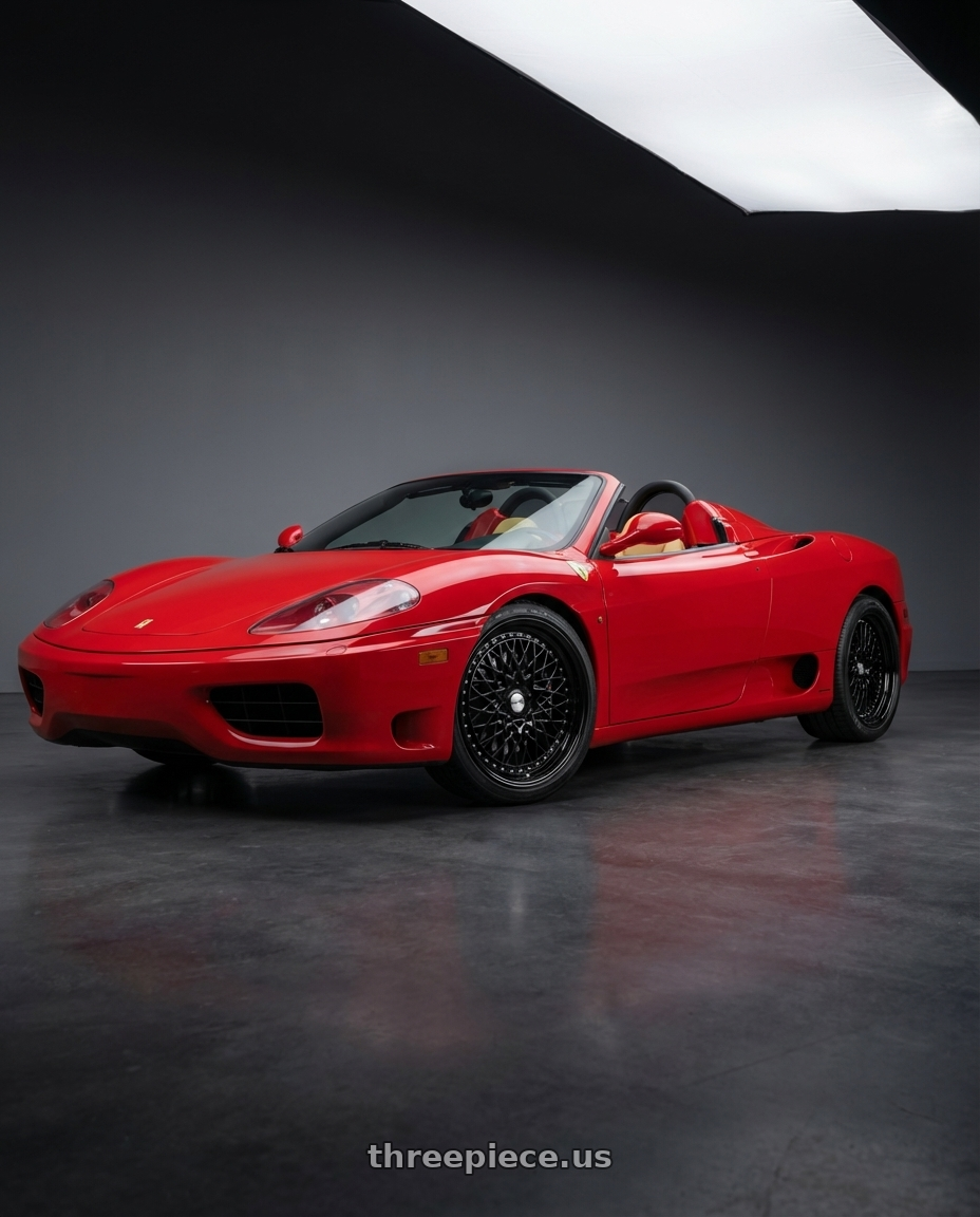 2004 Ferrari Modena 360 with Work Gran Seeker Ccx 5x100 20x7.5+25 A Disk Black wheels