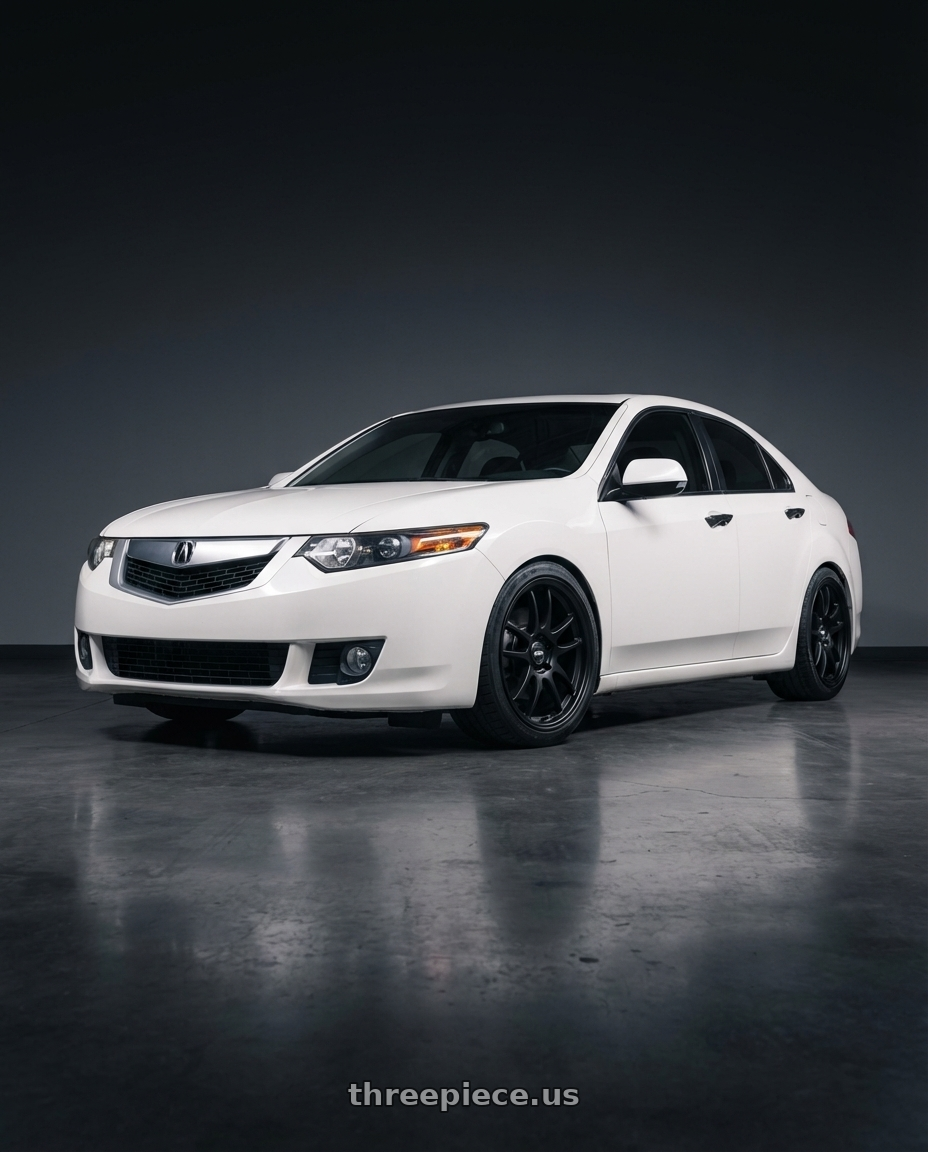 2013 Acura TSX with ESR Wheels APEX SERIES AP5 5x114.3 18x8.5 +30 Matte Black wheels