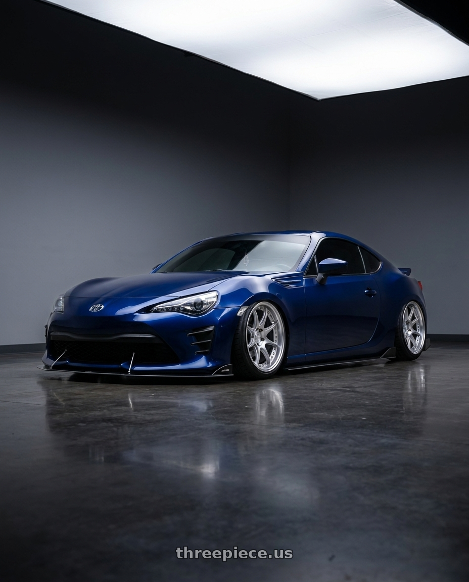 2017 Toyota 86 with Aodhan DS07 5x100 18x8.5+35 Silver w/Machined Face wheels