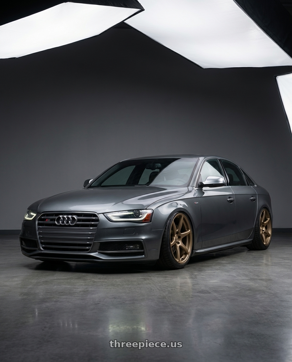 2015 Audi S4 B8.5 with Kansei K11B Tandem 5X112 19x10.5 22 Bronze wheels