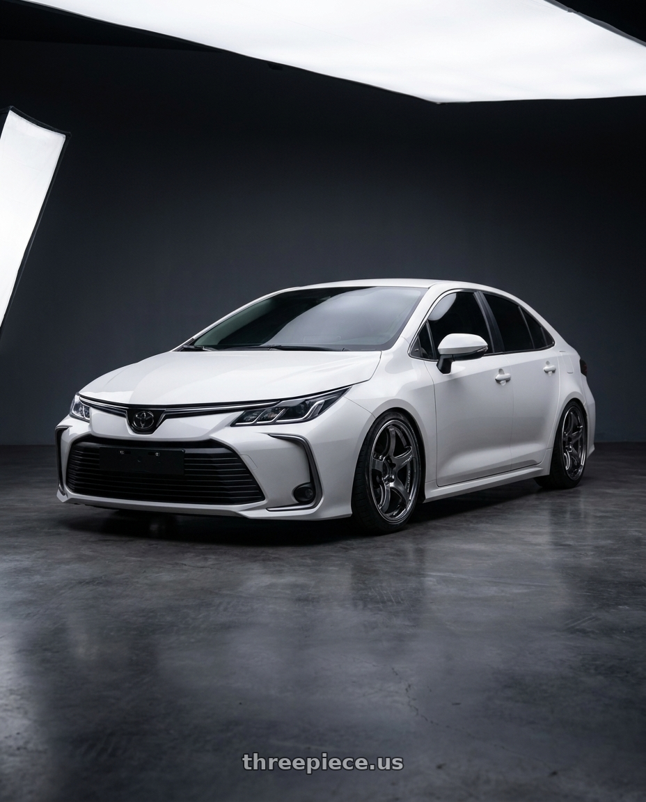 2023 Toyota Corolla Altis with Advan Racing TC4 5x120 18x9.5 +38 BLACK CHROME wheels