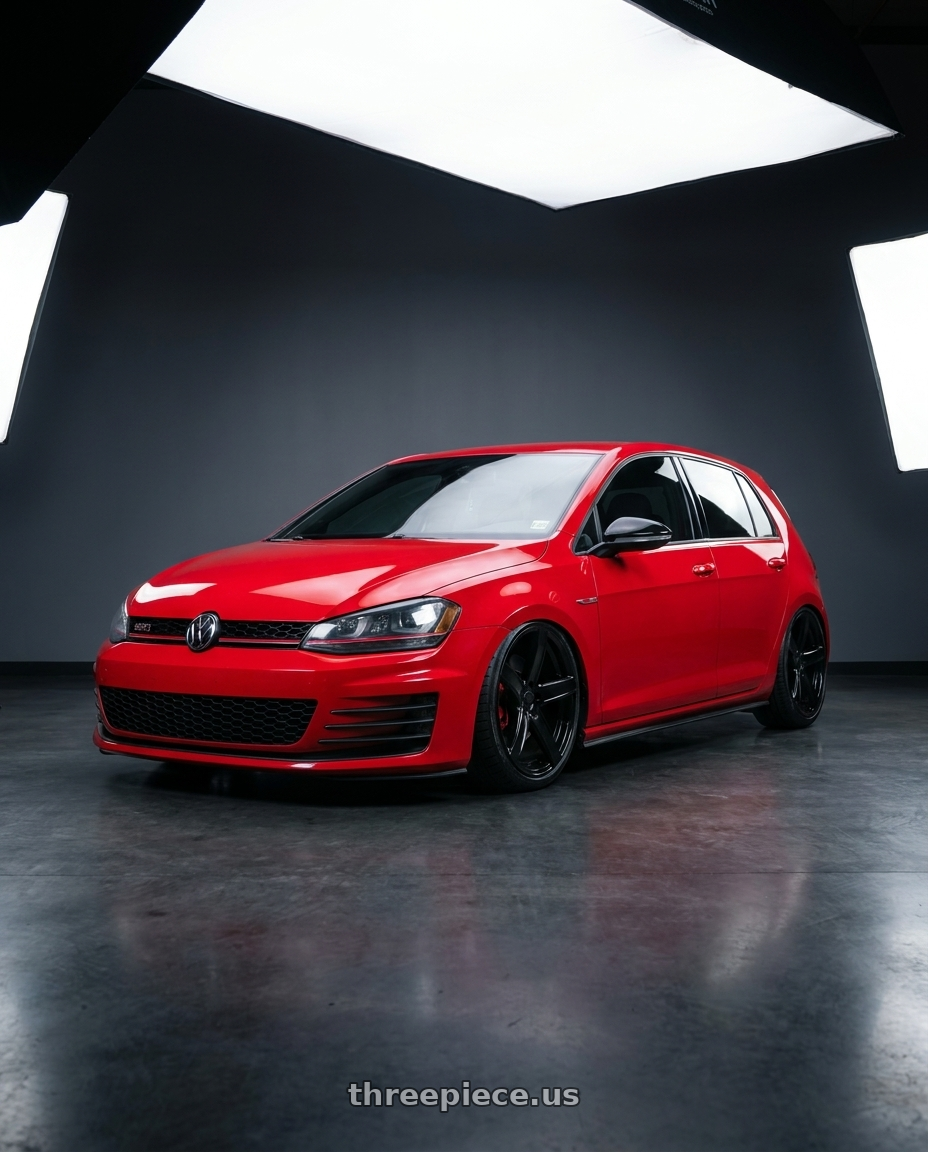 2015 vw gti with OEP 162B 5X115 20x9.5 +15 Gloss Black wheels