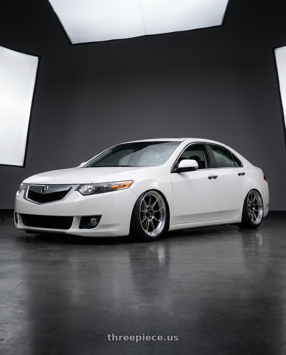 2013 Acura TSX with Konig Countergram 5x114.3 19x9.5+25 Hyper Chrome / Machined Lip wheels