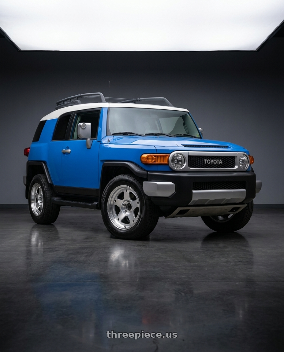 2007 Toyota FJ Cruiser with Volk Racing RAYS 05X 5x150 17x8+0 Diamond Silver / Full DC wheels