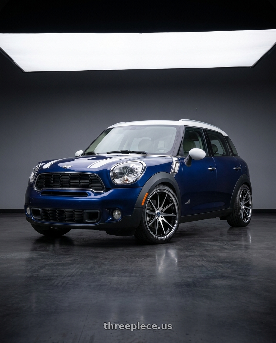 2012 Mini Countryman with Rohana RFC10 5x114.3 20x9+25 Machine Black/Chrome Lip wheels