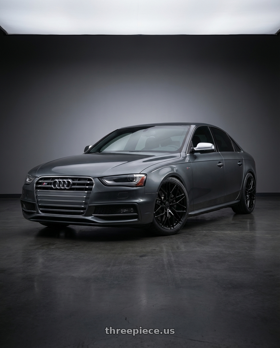 2015 Audi S4 B8.5 with Avant Garde Wheels M520R 5X112 19x8.5 +35 Gloss Black wheels