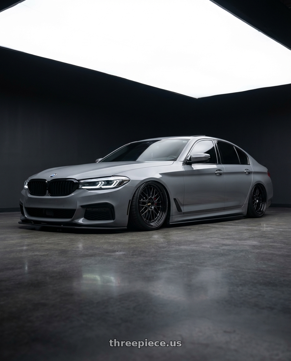 2022 bmw 530i with BBS LM 5x120 20x9.0+15 Diamond Black wheels