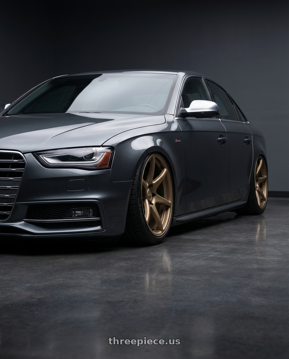 2015 Audi S4 B8.5 with Kansei K11B Tandem 5X112 19x10.5 22 Bronze wheels
