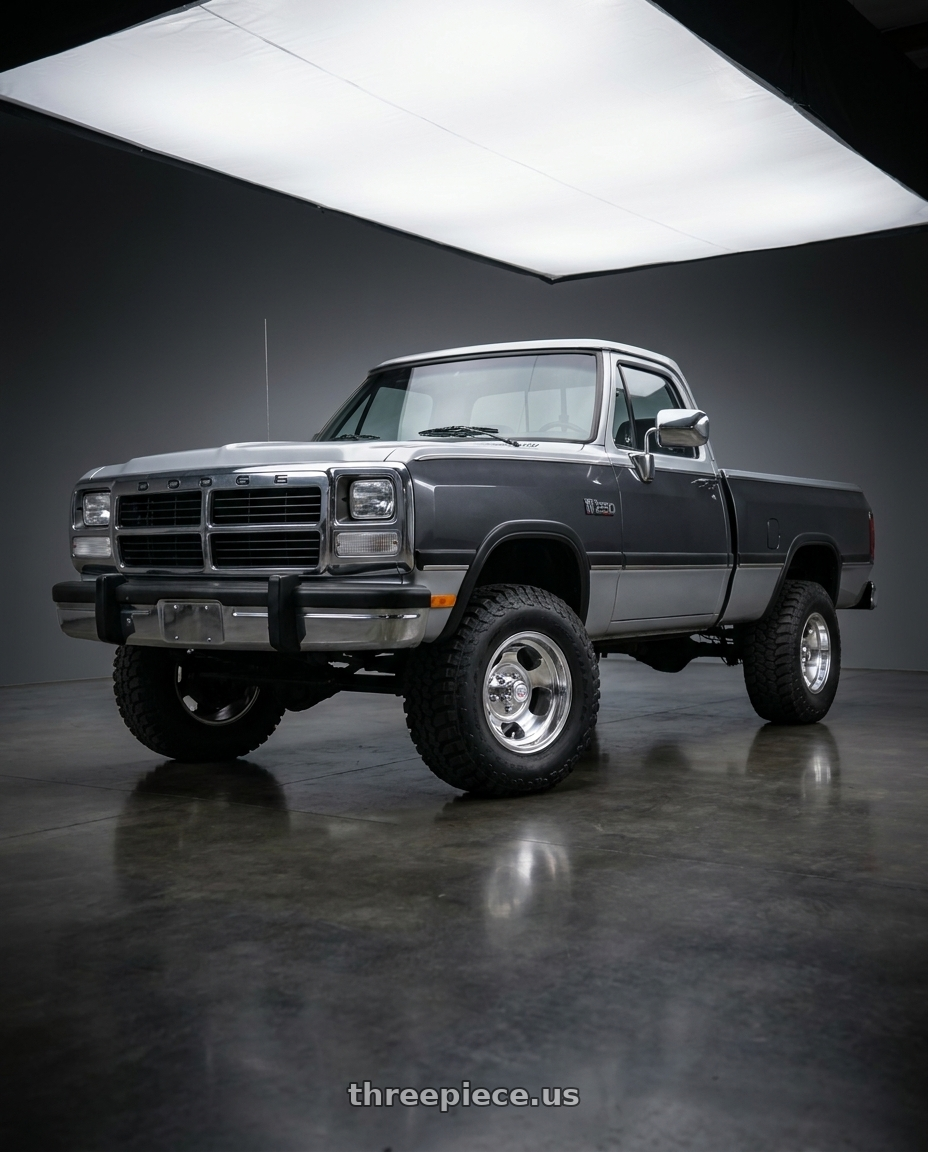 1992 Dodge w250 Le with US Mag 1PC U101 INDY 5X101.6 15X7 -5 HIGH LUSTER POLISHED wheels