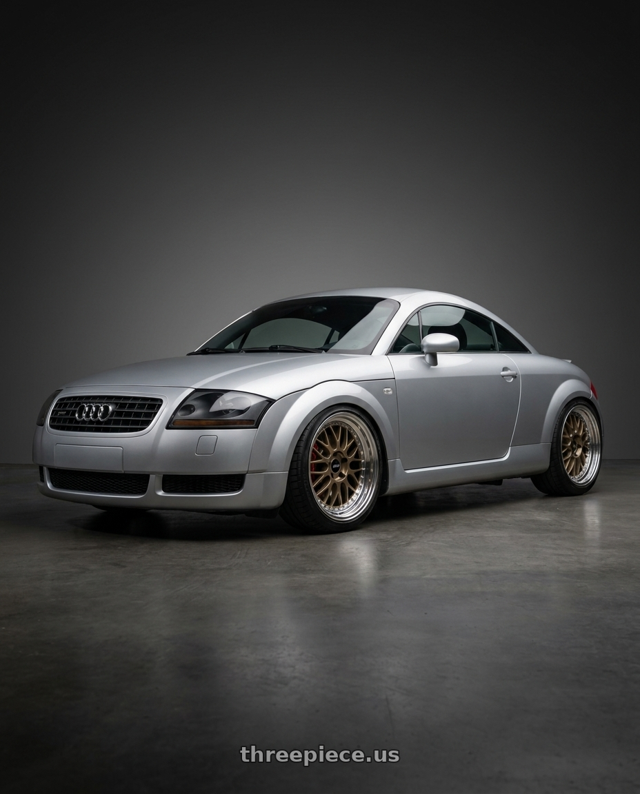 2002 Audi TT quattro with Work Meister M1 3p 5x100 18x8+38 O Disk Titanium Gold wheels