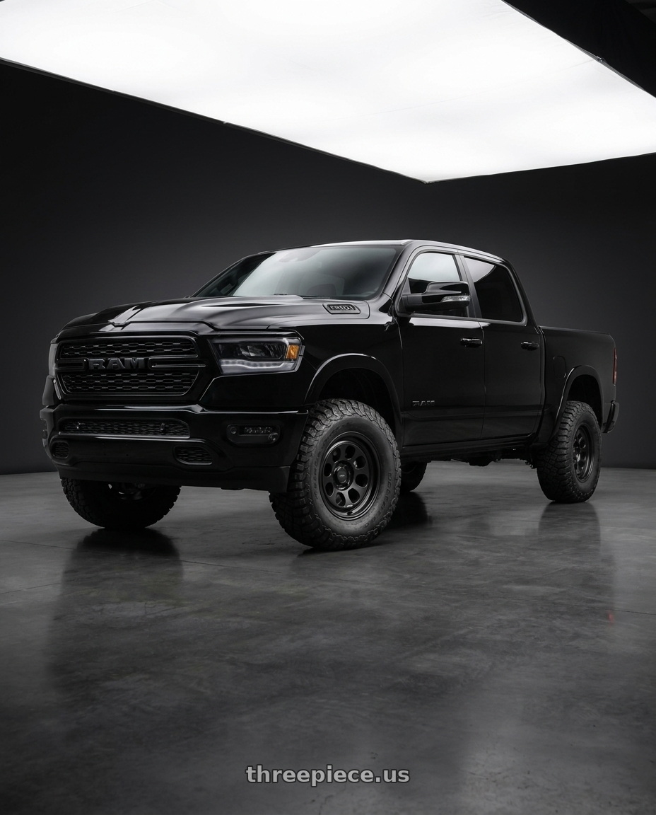 2025 Ram 1500 Lonestar with Volk Racing RAYS 08X 6x139.7 18x8.5+25 Diamond Black wheels