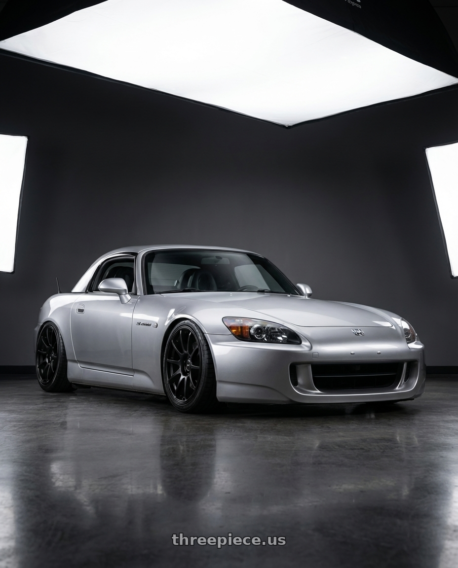 2009 Honda S2000 with Ssr Gtv02 5x114.3 18x8+35  FLAT BLACK wheels