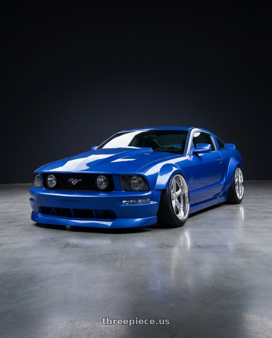 2005 ford mustang gt with Work Wheels VS-KF 5x114.3 18x8+8 Light Grey Silver R Disk FULL REVERSE wheels