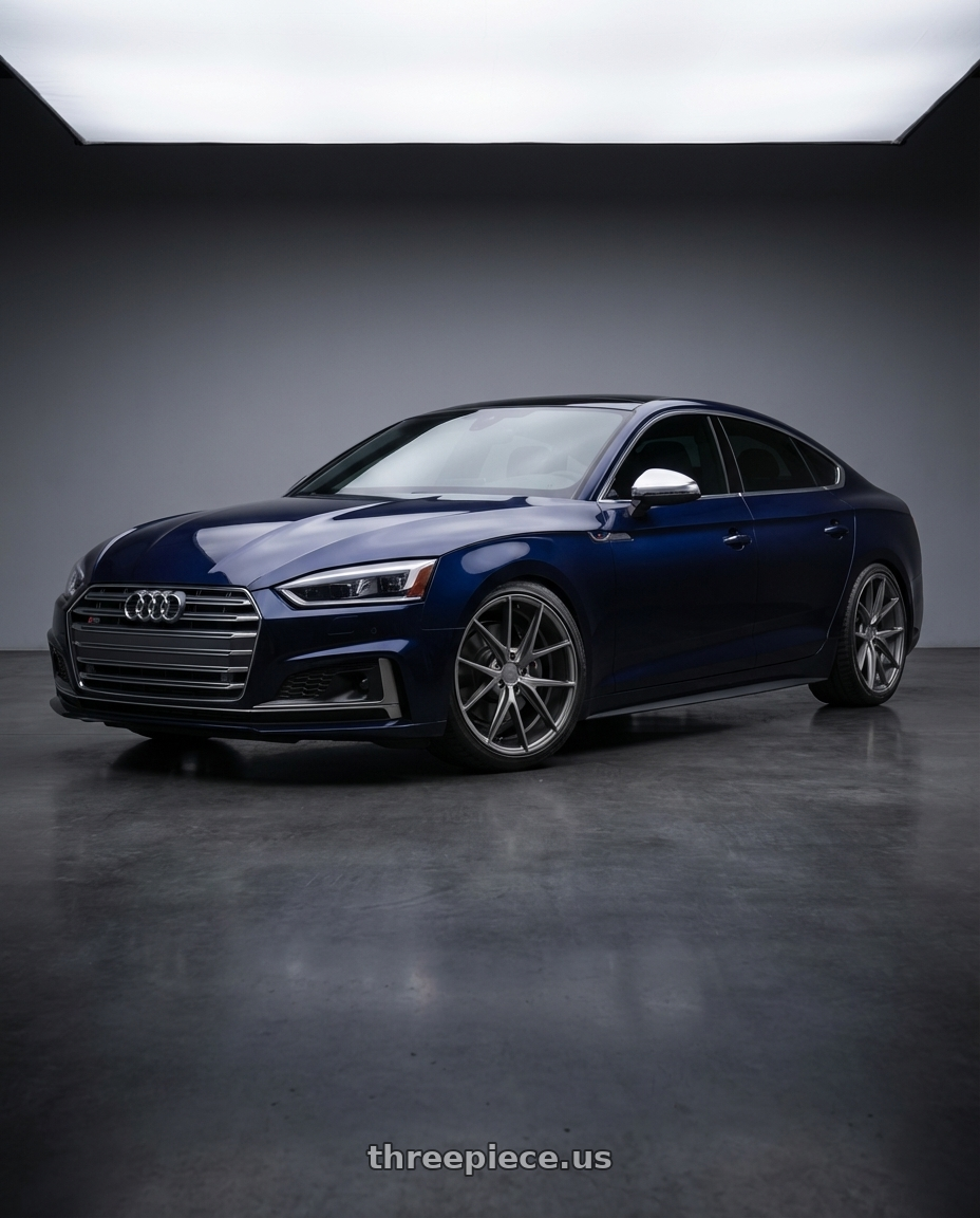 2014 Audi S5 B8 with Niche 1PC M116 MISANO 5X112 19X8.5 +42 MATTE GUN METAL wheels