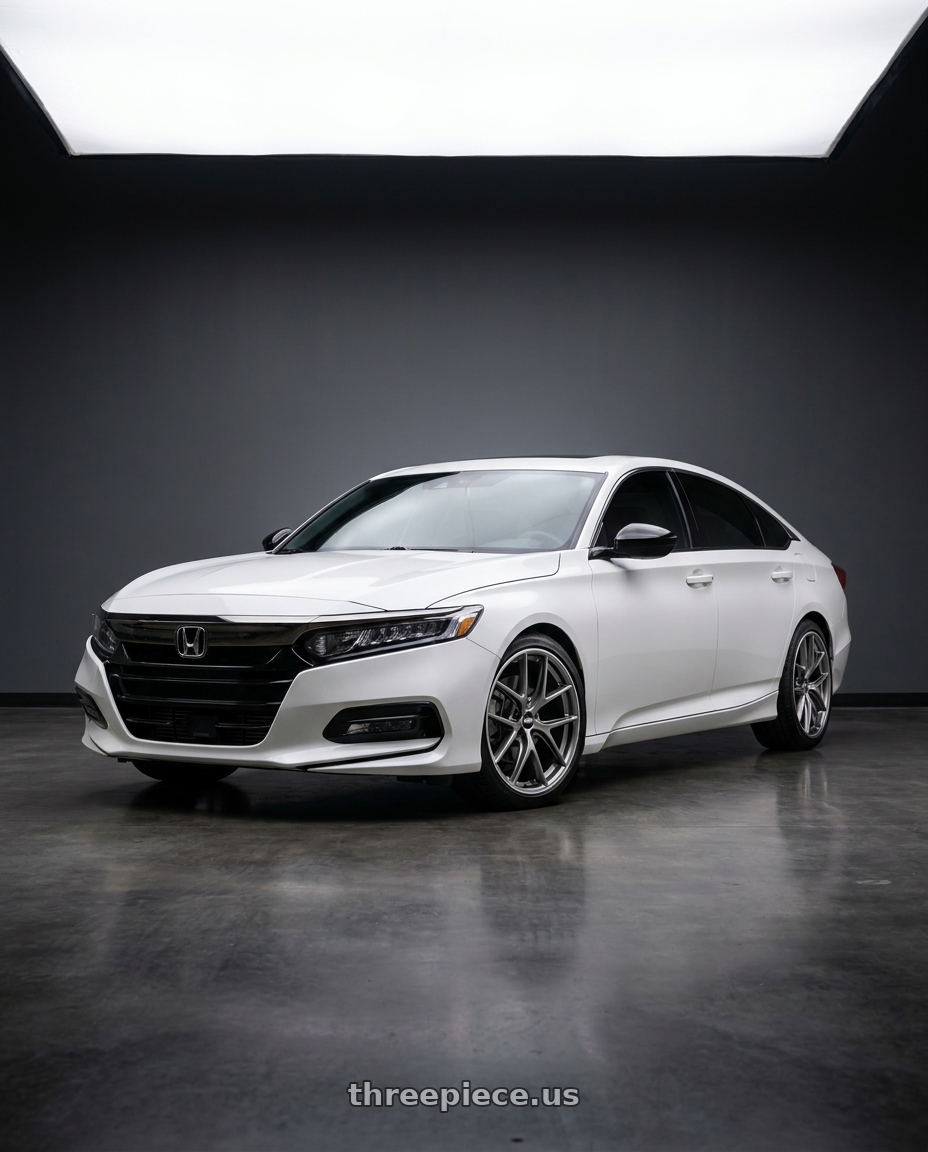 2020 Honda Accord Sport with BBS CI-R 5x114.3 19x8.5 +43 Platinum Silver Polished Rim Protector wheels