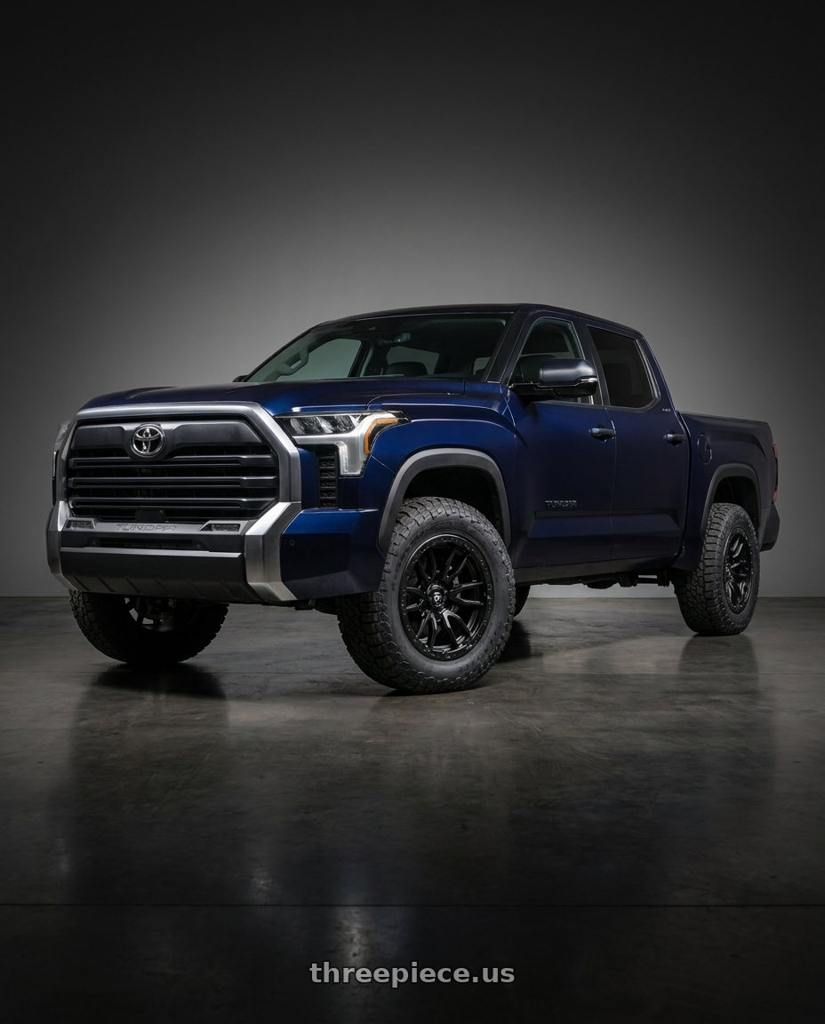 2026 Toyota Tundra with Fuel 1PC D679 REBEL 6X139.7 18X9 +20 MATTE BLACK wheels