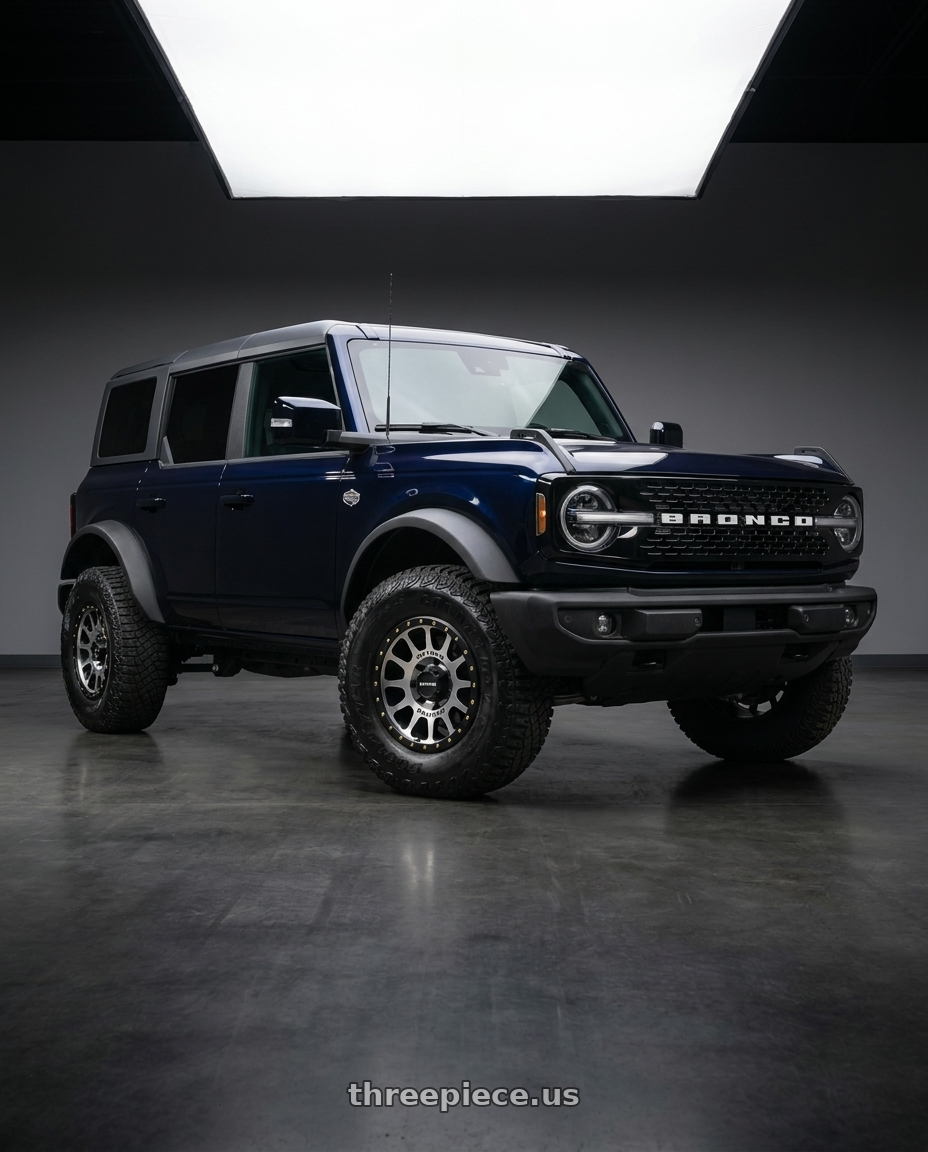 2021 Ford Bronco with Method Race Wheels 305MB NV 6x139.7 17x8.5 +0 MACHINED - MATTE BLACK LIP wheels