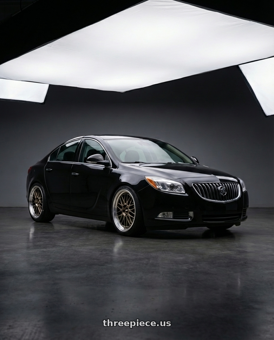2013 Buick Regal Premium Turbo, black onyx with SSR Professor SPX STD 5X100 18X9+11 NR Disk High Metal Bronze wheels