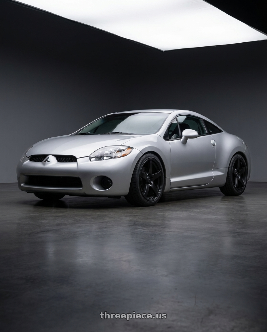 2010 Mitsubishi Eclipse with Ssr Gtv01 5x114.3 18x9+35  FLAT BLACK wheels