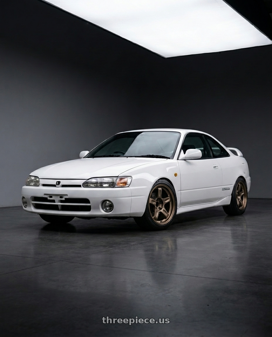 1999 toyota levin with Volk Racing 21C 5x112 18x8.5 +35 BRONZE wheels