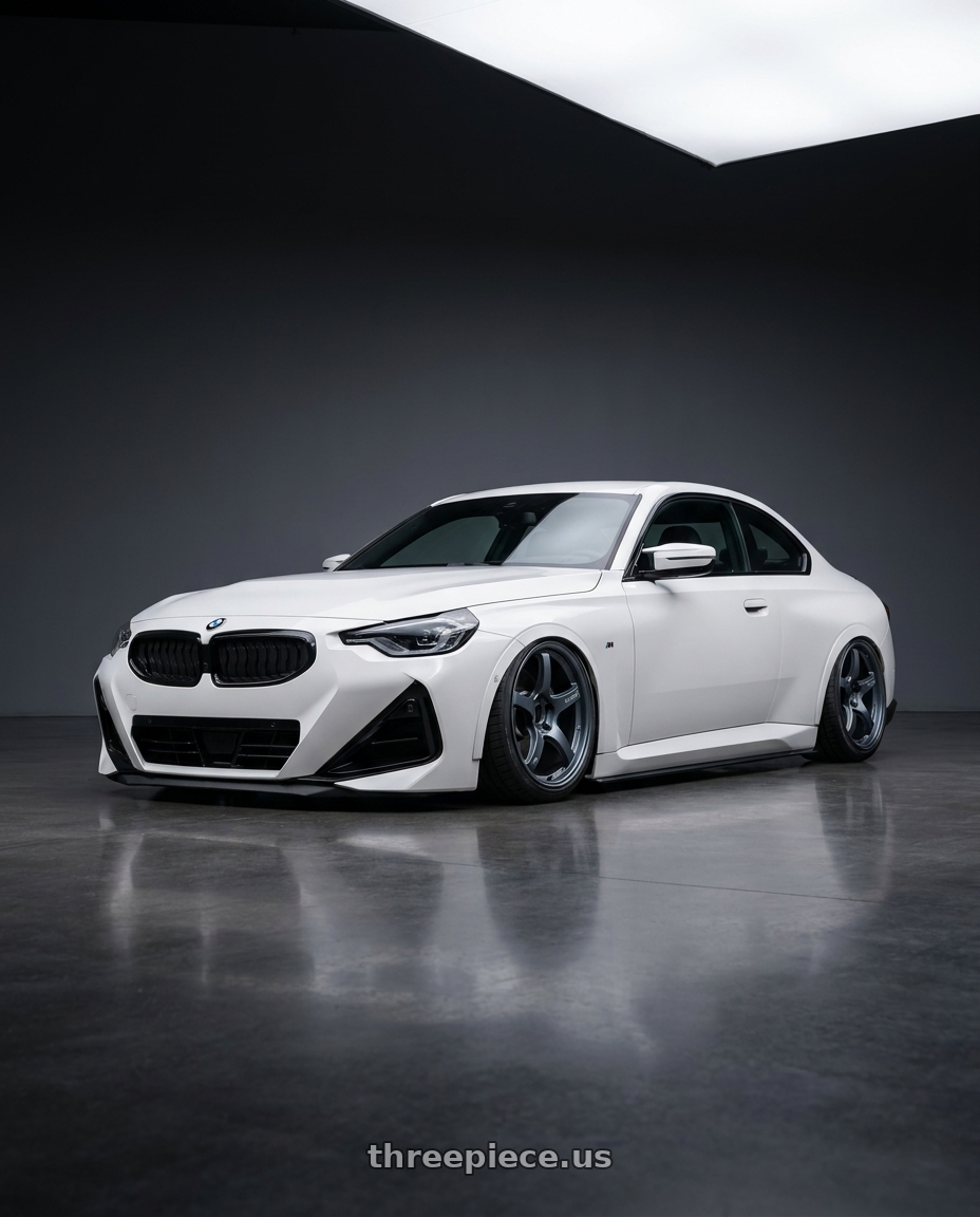 2024 BMW 2 Series G42 with Gram Lights 57CR 5x112 19x9.5+45 Gunblue II wheels