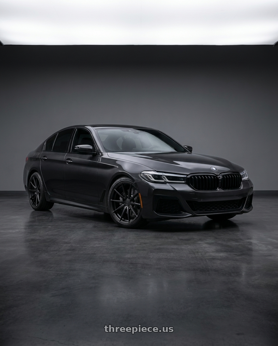 2021 bmw 540 with Rohana RFX1 5x112 20x10+45 Matte Black wheels