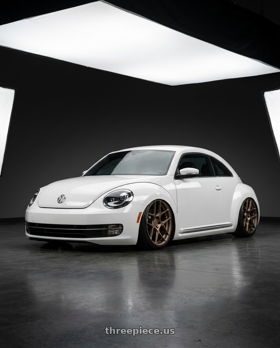 2016 Volkswagen Beetle Turbo with Aodhan AFF2 5x112 19x9.5+35 Matte Bronze wheels