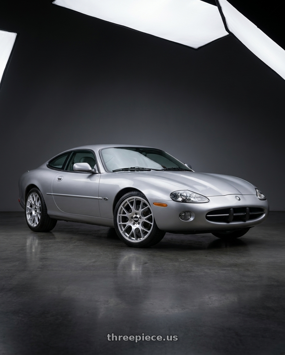 2002 Jaguar XK8 with BBS CH-R 5x115 20x9 +24 Diamond Silver Polished Rim Protector wheels