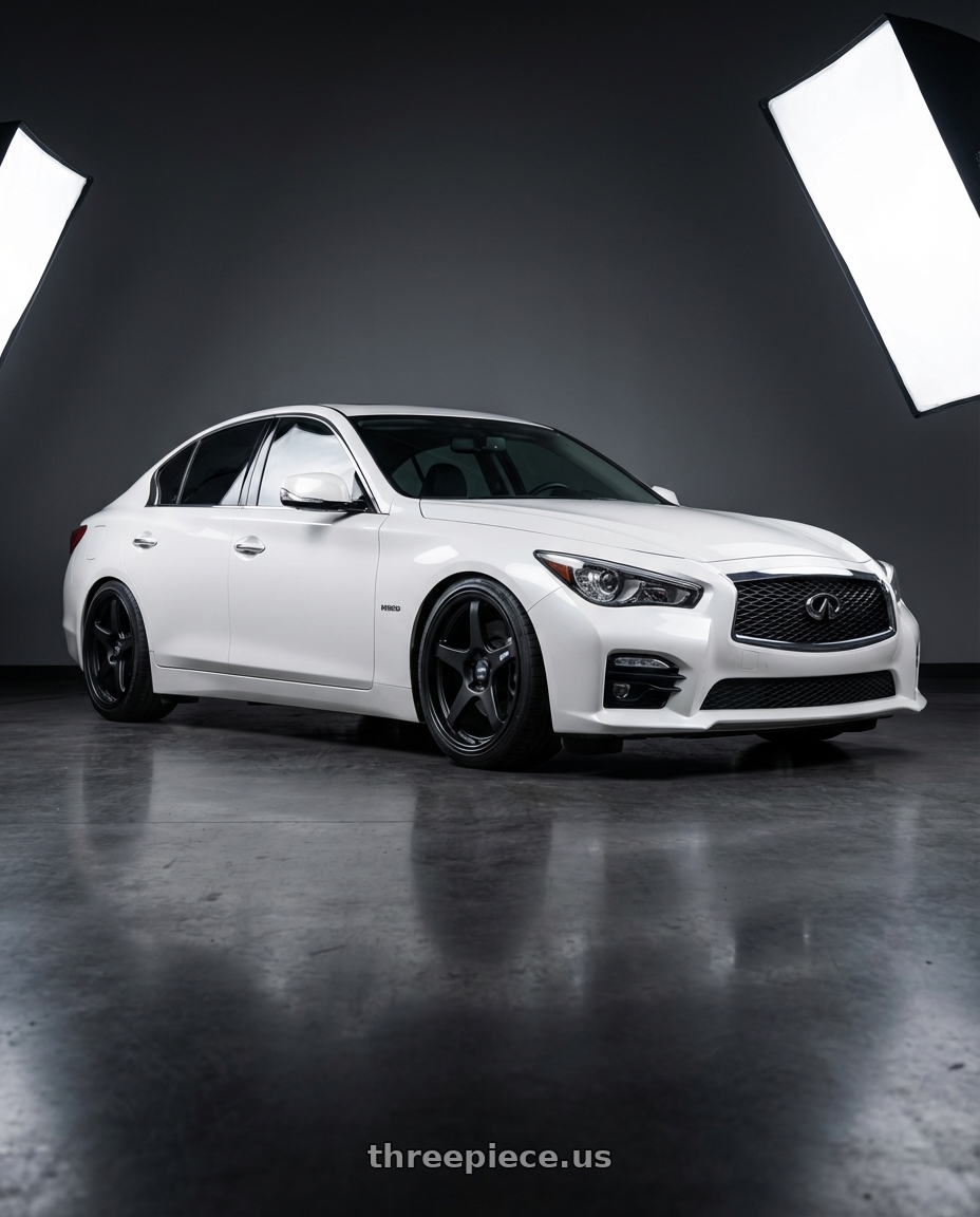2020 Infiniti Q50 with ESR Wheels APEX SERIES AP5 5x114.3 19x9.5 +22 Matte Black wheels