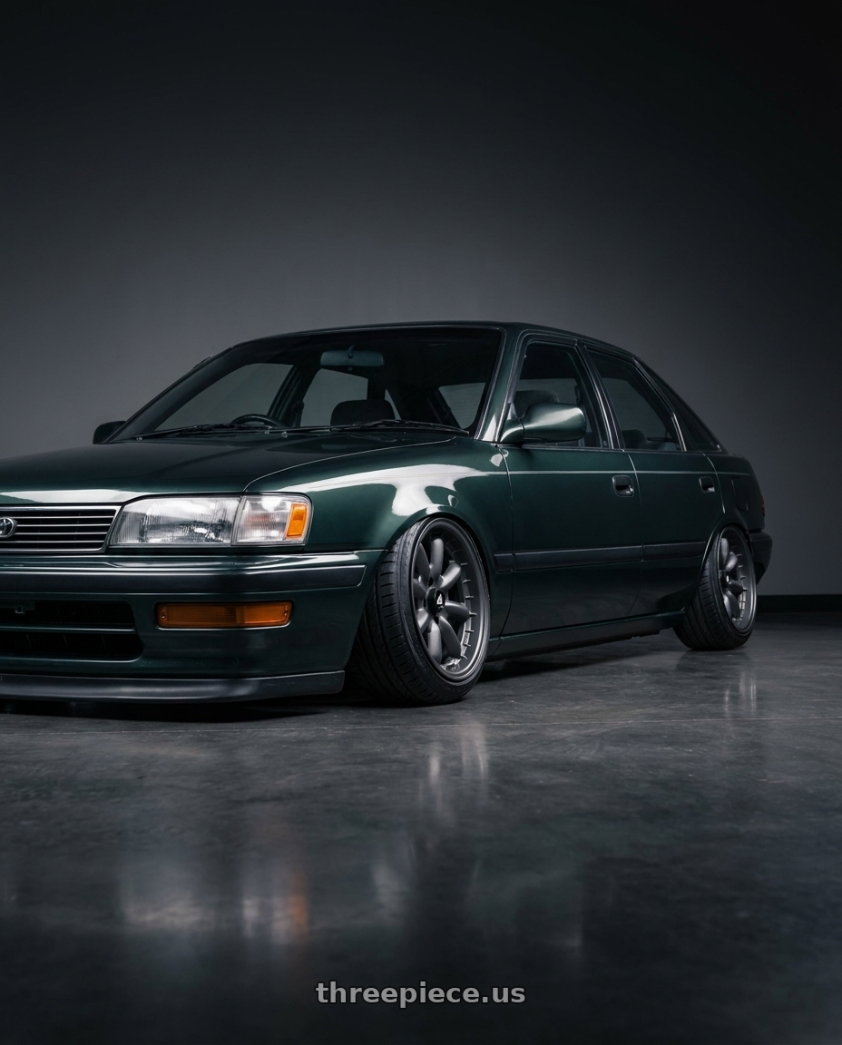 1991 Toyota Corona GLXi with Enkei Compe 4x100 16x7+38 gunmetal wheels