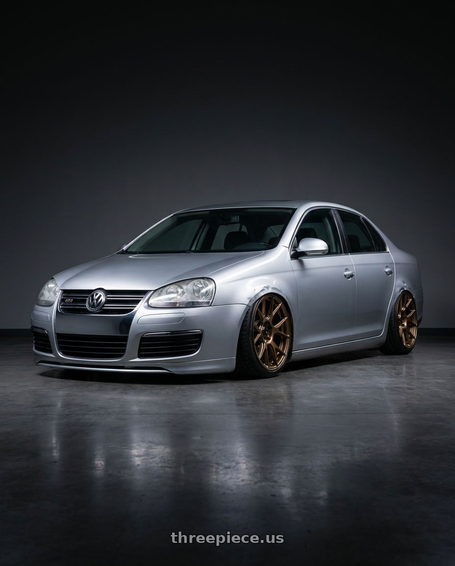 2009 Volkswagen Jetta GLI MK5 with Konig Ampliform 5x112 18x8.5+43 Gloss Bronze wheels