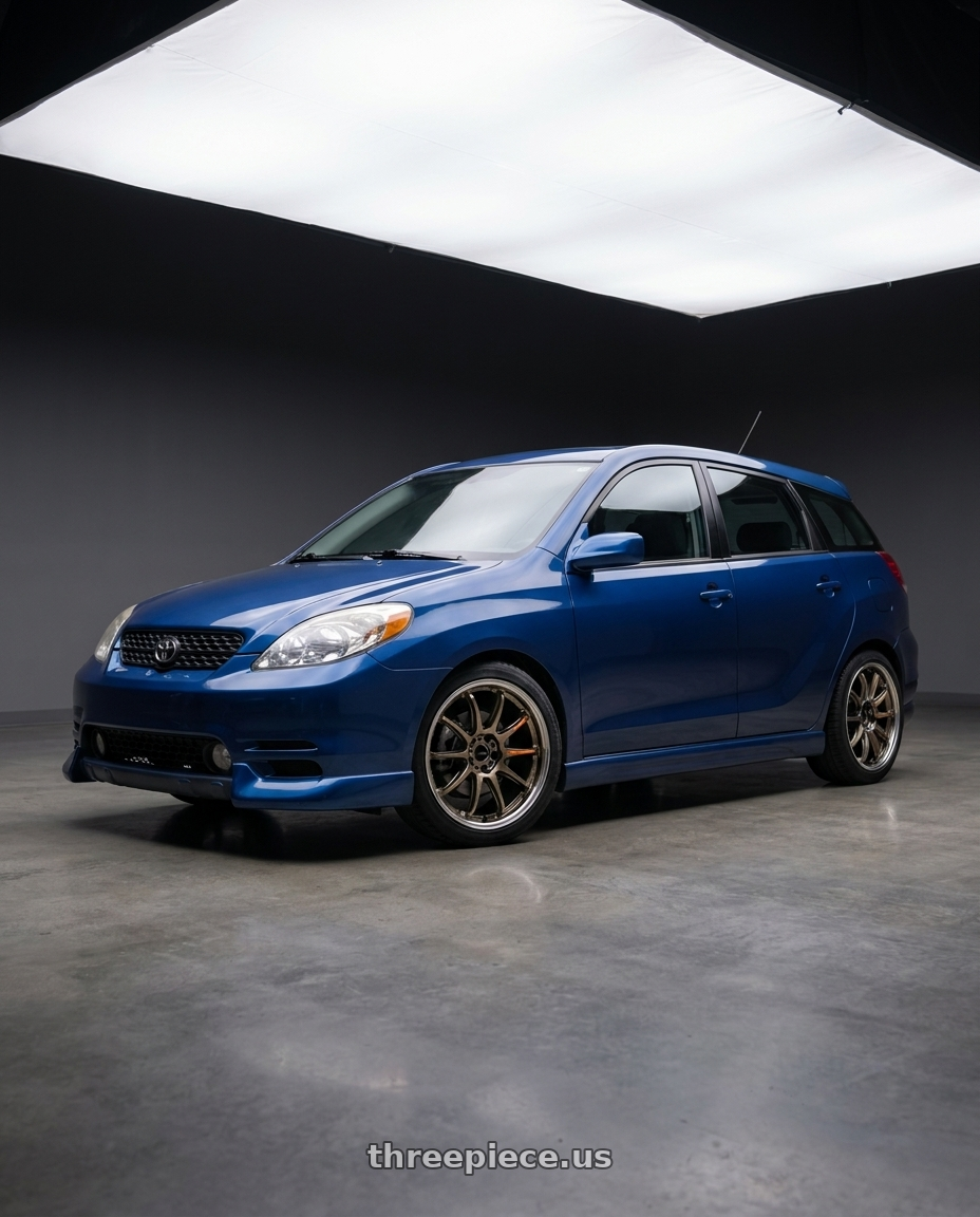 2004 Toyota Matrix with Work Emotion Zr10 5x100 17x8 +35 Titanium Diamond Lip Cut wheels