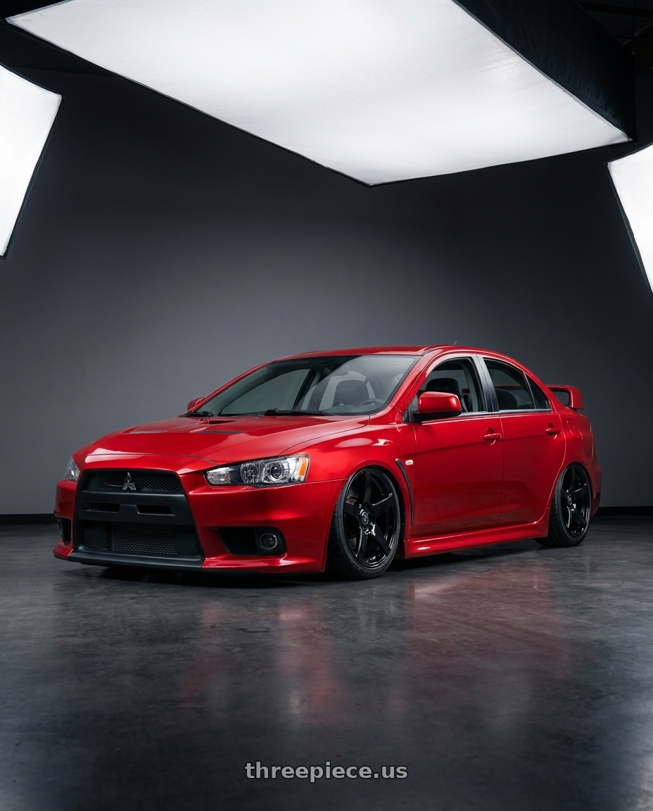 2012 Mitsubishi Lancer Evo X with Forgestar CF5 5x114.3 18x9 +35 Gloss Black wheels
