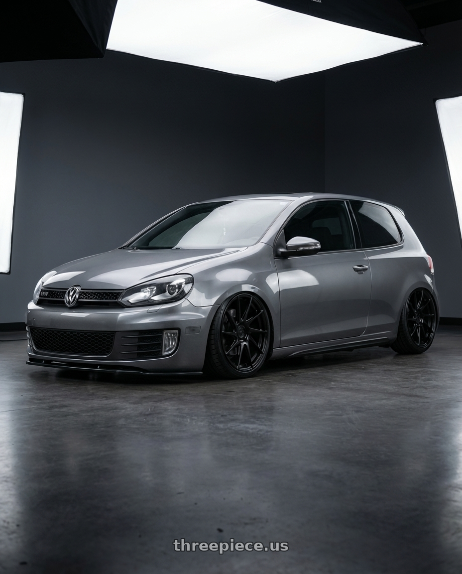 2013 Volkswagen GTI MK6 with Aodhan AH09 5x112 18x8.5 +35 Hyper Black wheels
